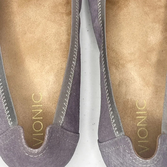 Vionic Caroll Metallic Lavender Pastel Slip On Ballet‎ Flats Size 6.5 - Picture 7 of 9